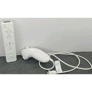 Nintendo Wii Remote RVL-003 W/ Nunchuck RVL004 Tested